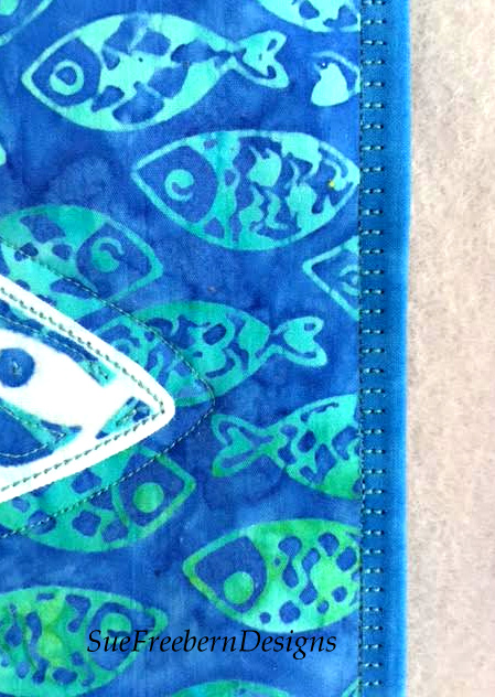 suefreeberndesigns, patterns, fish, art quilts, quilting